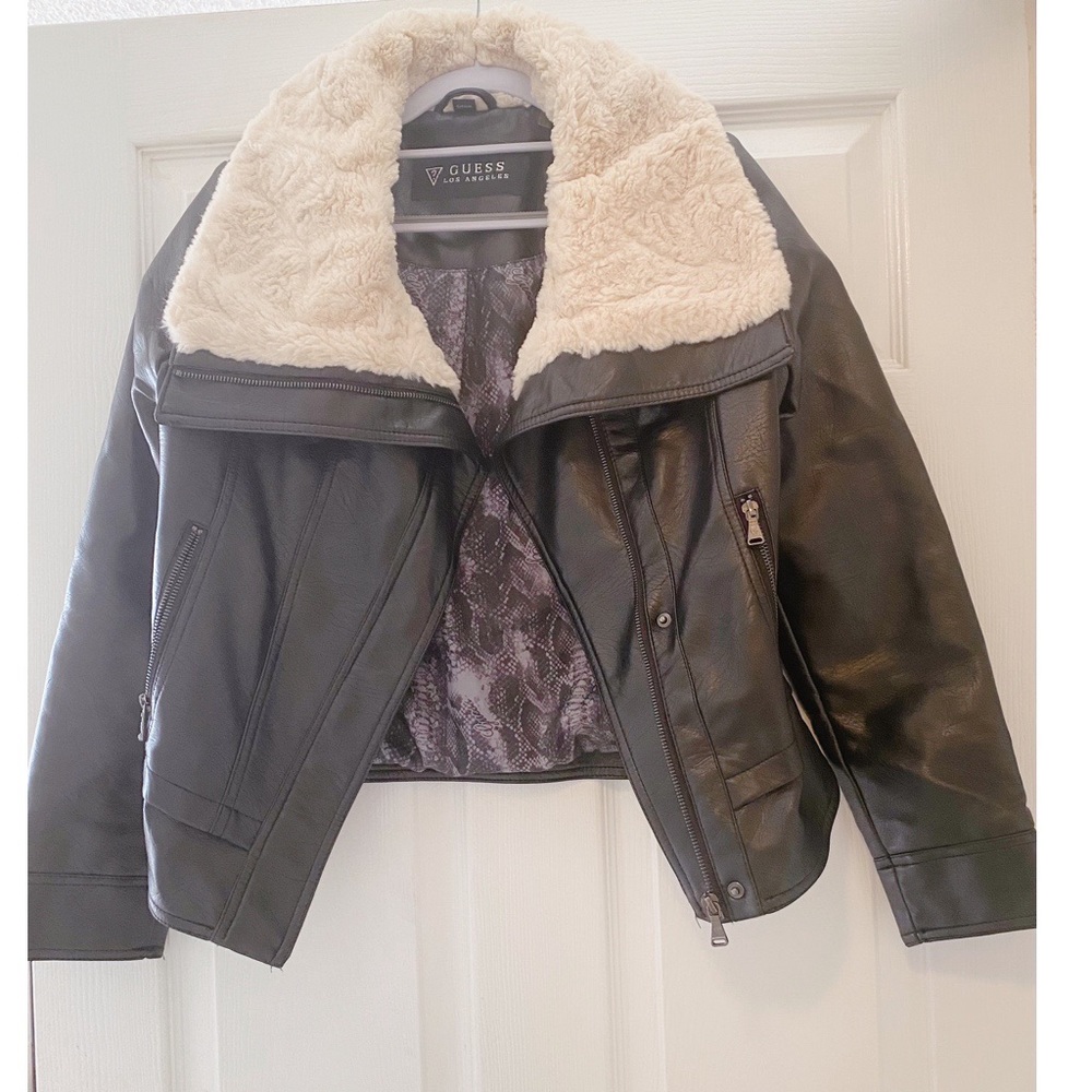 Black Guess Leather Jacket